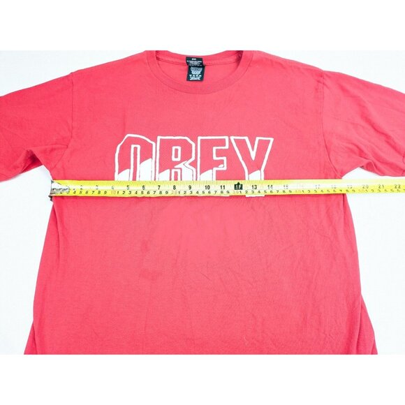Obey Worldwide Men’s Size Medium Red Graphic Cotton T-shirt - Picture 5 of 9